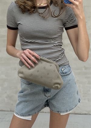 Small fleur clutch Grey Pico 